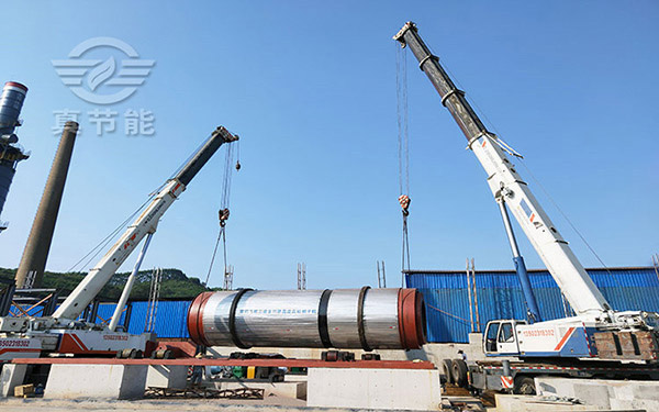 木薯渣烘干設備吊裝現場
